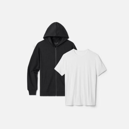 Men's Hoodie + T-Shirt Bundle - Black