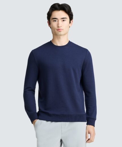 Men's Merino Crew Sweatshirt - Navy